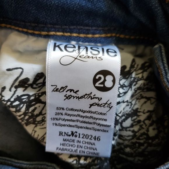 Kensie cropped jeans size 28 - Picture 2 of 4